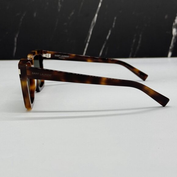 NEW SL610 003 SAINT LAURENT SUNGLASSES HAVANA GREEN EYEWEAR SAINT LAURENT SL 610 - Picture 9 of 13